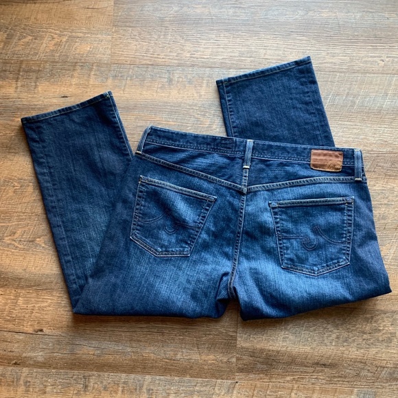 AG Adriano Goldschmied Men's Size 38 The Geffen Slouchy Slim Dark Wash Jeans - Picture 3 of 9